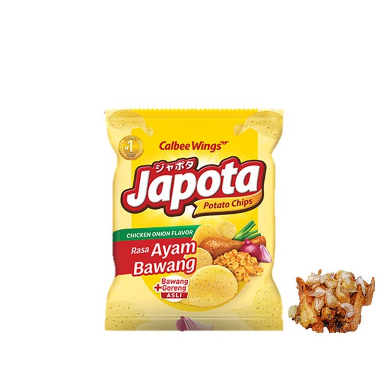 JAPOTA AYAM BAWANG 68gr 68 gr 68g POTATO CHIPS Cemilan Keripik Kentang Kripik Snack Mirip Chitato bu