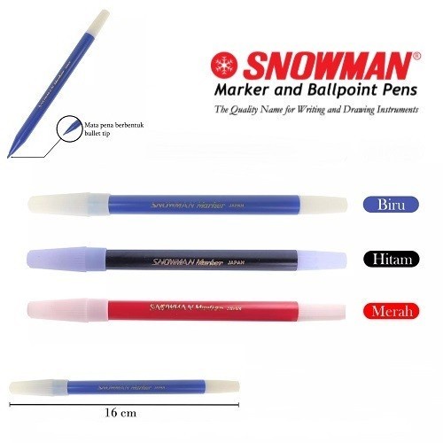 

Spidol Marker Snowman 1 Warna PW-1A