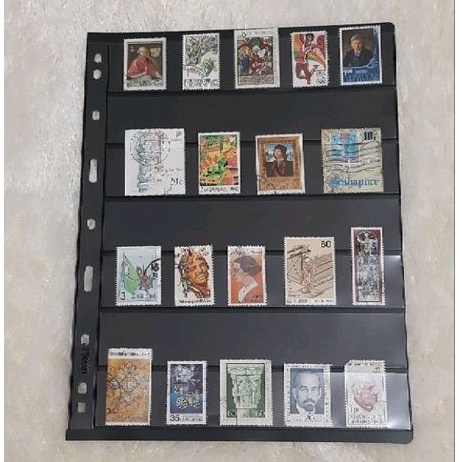 19pcs Perangko kuno vintage old stamp filateli journal scrapbook koleksi special ukuran besar free r