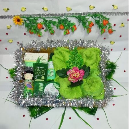PRODUCT PREMIUMHANTARAN HANDUK MANDI PURBASARI ALOEVERA, HANTARAN SESERAHAN HANDUK, HANTARAN HANDUK 