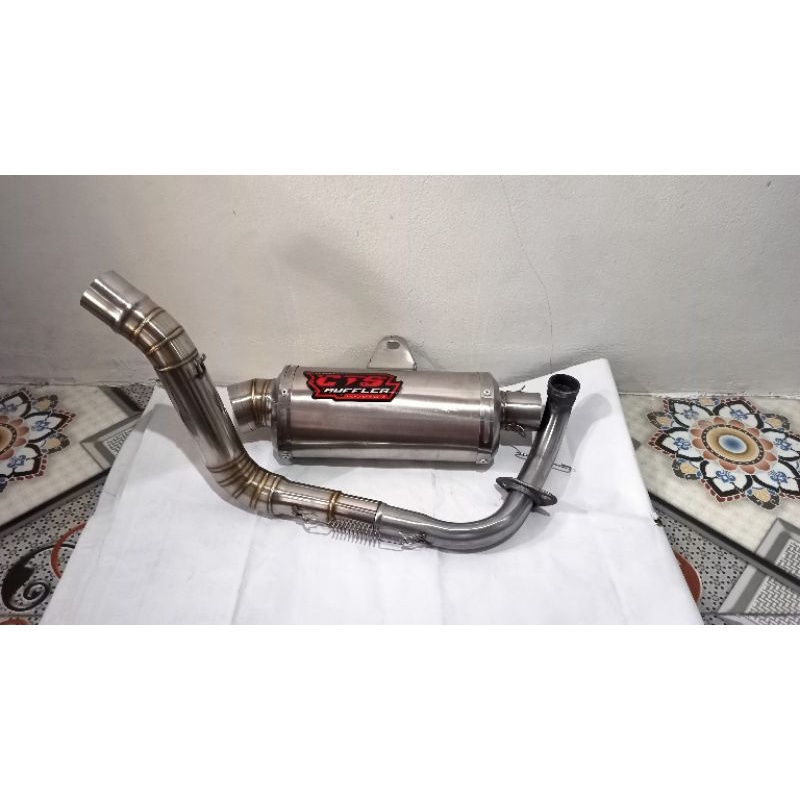 KNALPOT CTS MUFFLER OVAL BEAT SCOOPY KOLONG ATAS NAIK ROADRACE DM38MM