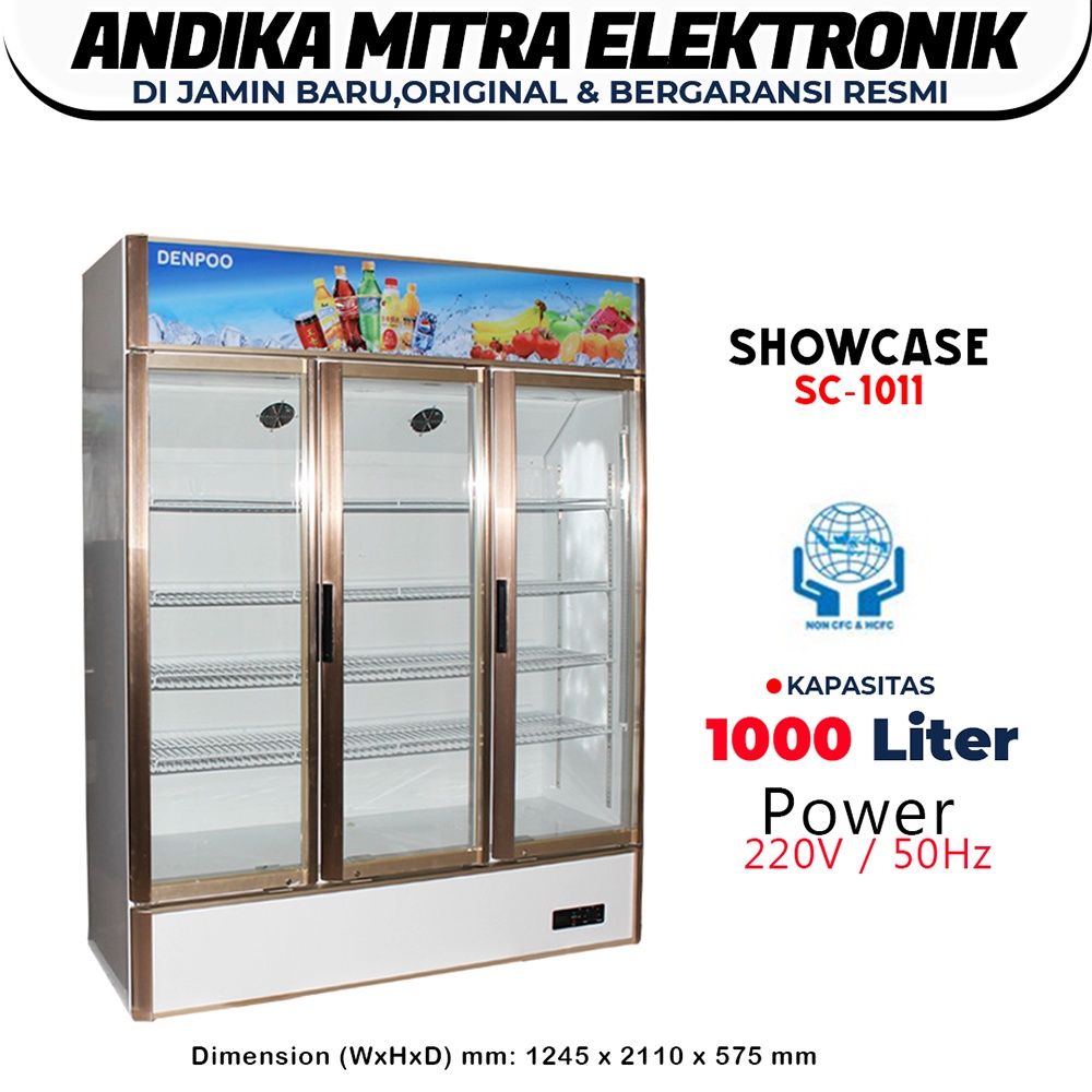 SHOWCASE 650 LITER SC 7088 PENDINGIN MINUMAN HEMAT LISTRIK