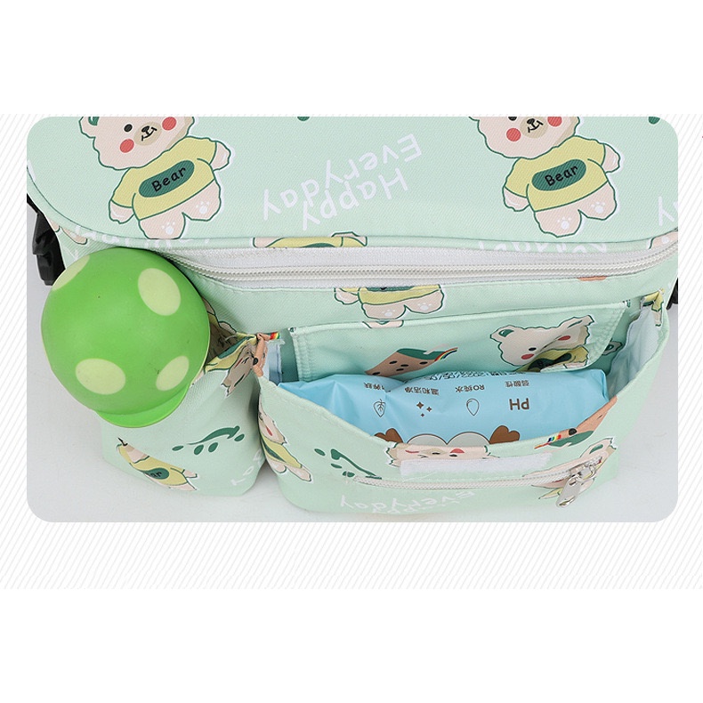 [1KG 5PCS] Babyland Tas Ransel Perlengkapan Botol Susu Bayi Diapers Stroller Travel Bag