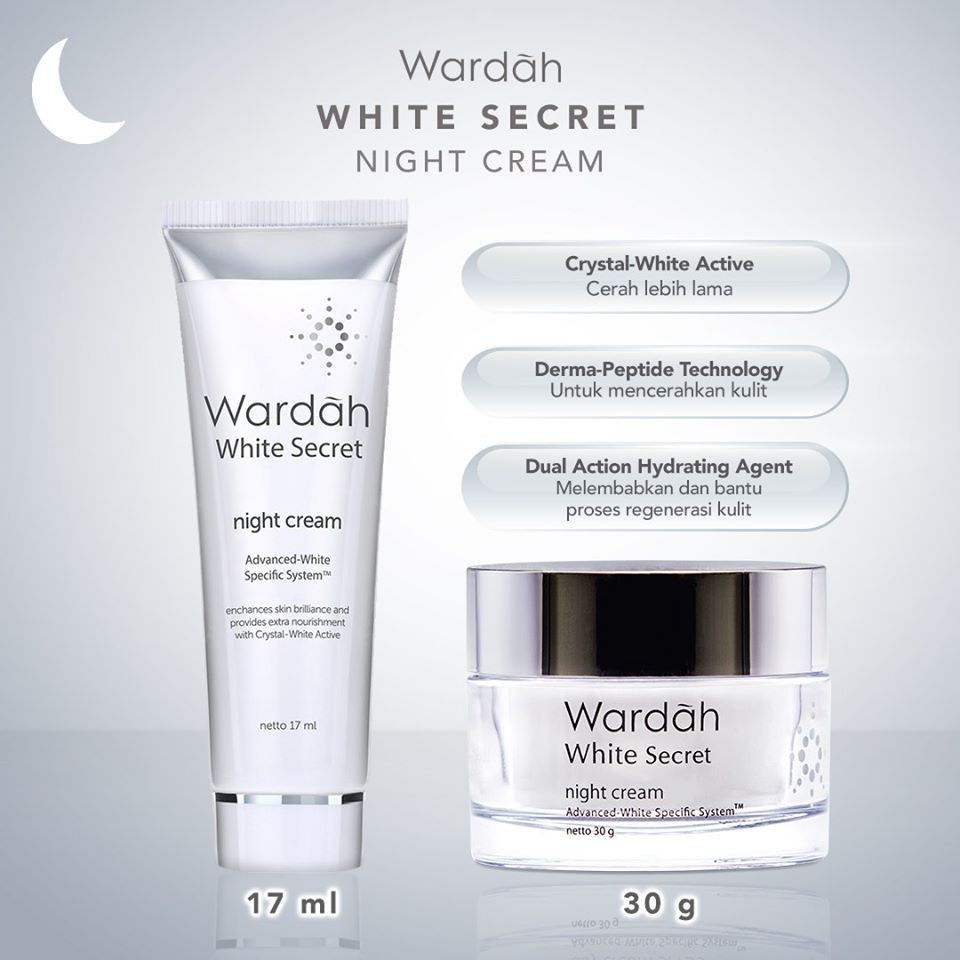 WARDAH WHITE SECRET NIGHT CREAM 17ML &amp; 30GR
