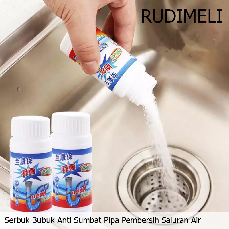 Anti Sumbat Pipa Pembersih Saluran Serbuk Bubuk Air Toilet Wastafel WC Penyumbatan Mampet Soda Api