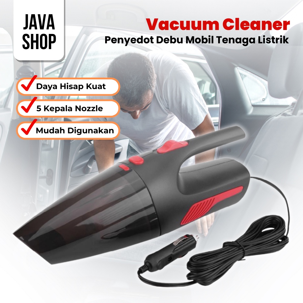 JAVASHOP Vacuum Cleaner Penyedot Debu Mobil Tenaga Listrik
