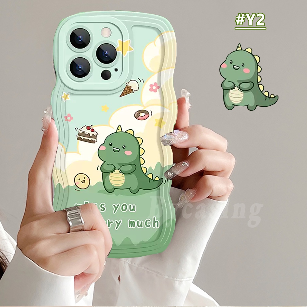 Soft Case TPU Motif Kartun Dinosaurus Untuk OPPO A57 2022 A17 A17K A77S A12 A55 A16K A95 A96 A74 A1K A5s A15 A15s A54 A7 A9 A53 A16E A31 A52 F9