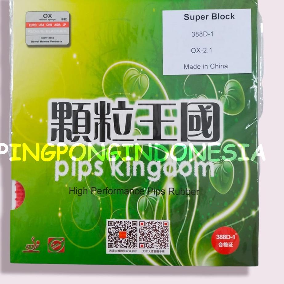 Model Spesial Dawei 388 D-1 Super Block OX - Karet Pingpong Bintik Proses Jahat Panjang 388D Rubber 