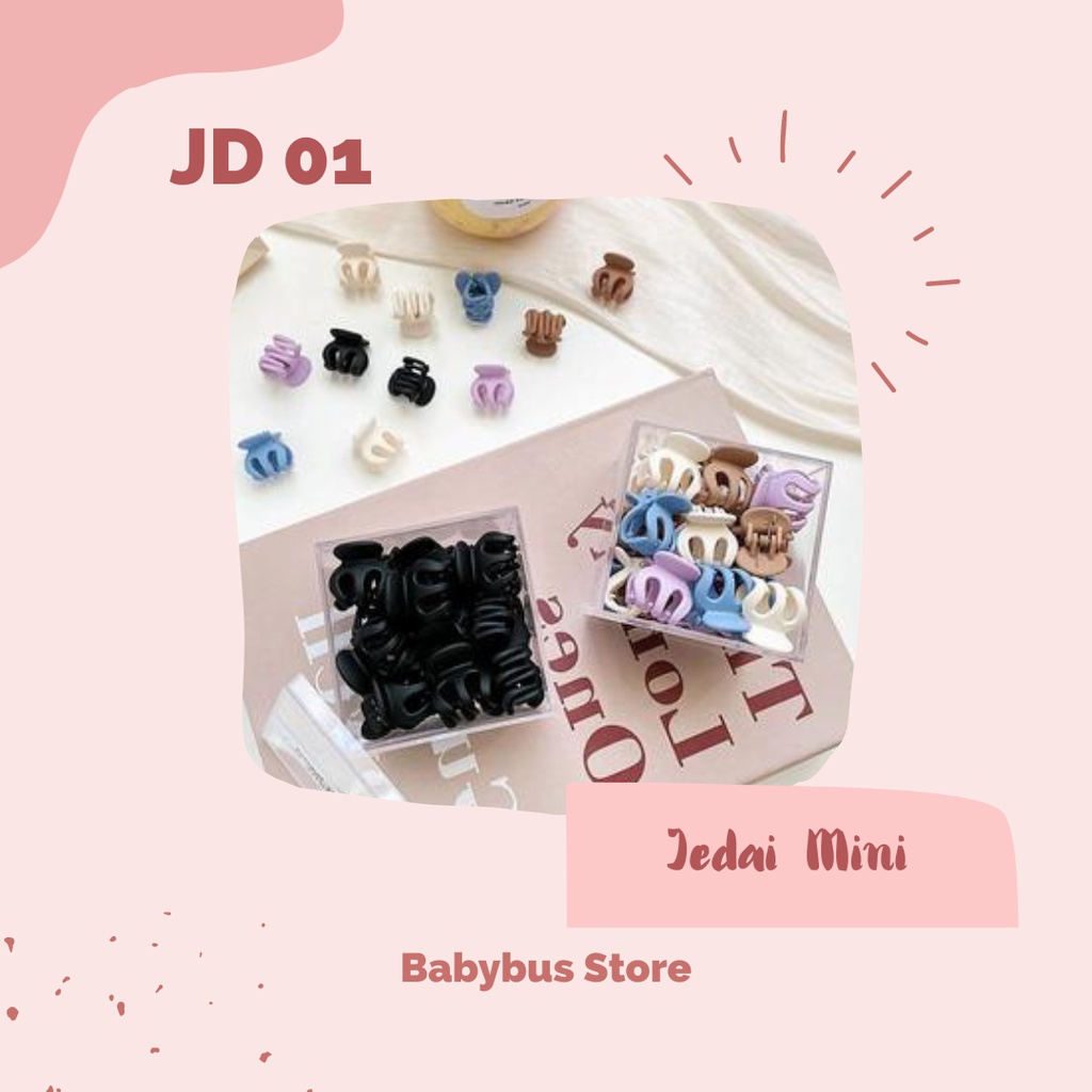 BBS Jedai Rambut Kim Ji-soo Jepit Rambut Poni Mini Wanita Korea Kotak Isi 10 Pcs Jepit Rambut Lucu Import