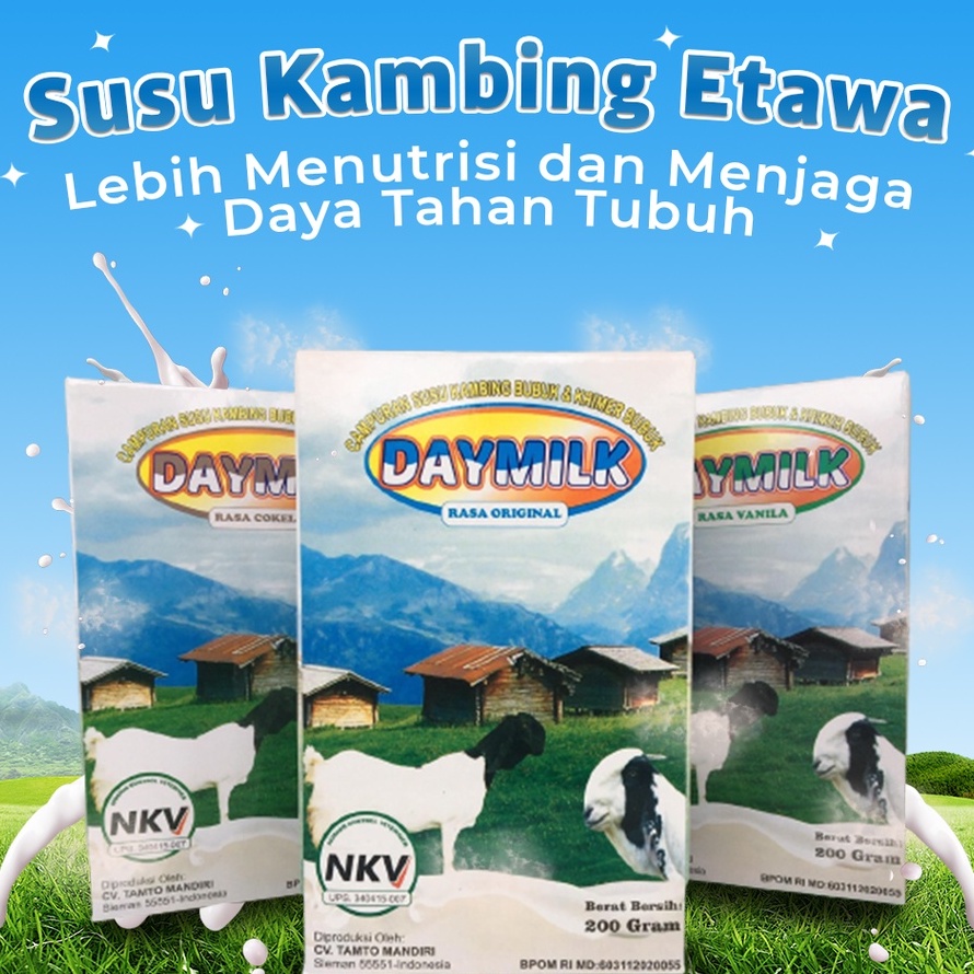 

DAYMILK SUSU KAMBING ETAWA RASA ORIGINAL MURAH