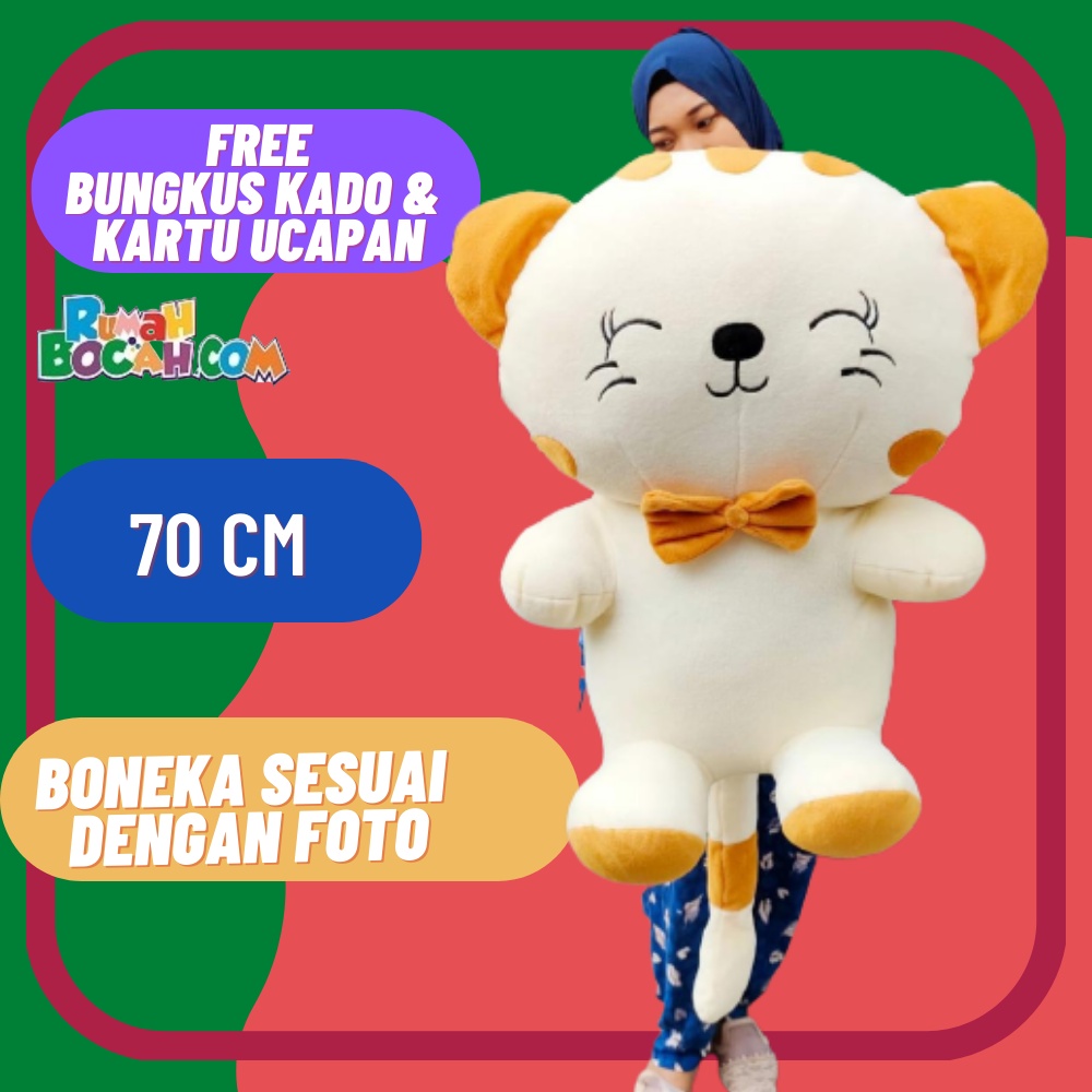 Boneka Kawai 70 Jumbo Besar Kucing Kawai JB Cream untuk Kado Ulang Tahun Kado Anniversary Kado Valen