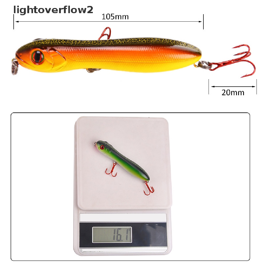 (lightoverflow2) Umpan Pancing Bentuk Kepala Ular Imitasi 8 Warna Ukuran 10CM 15.6g (ID)