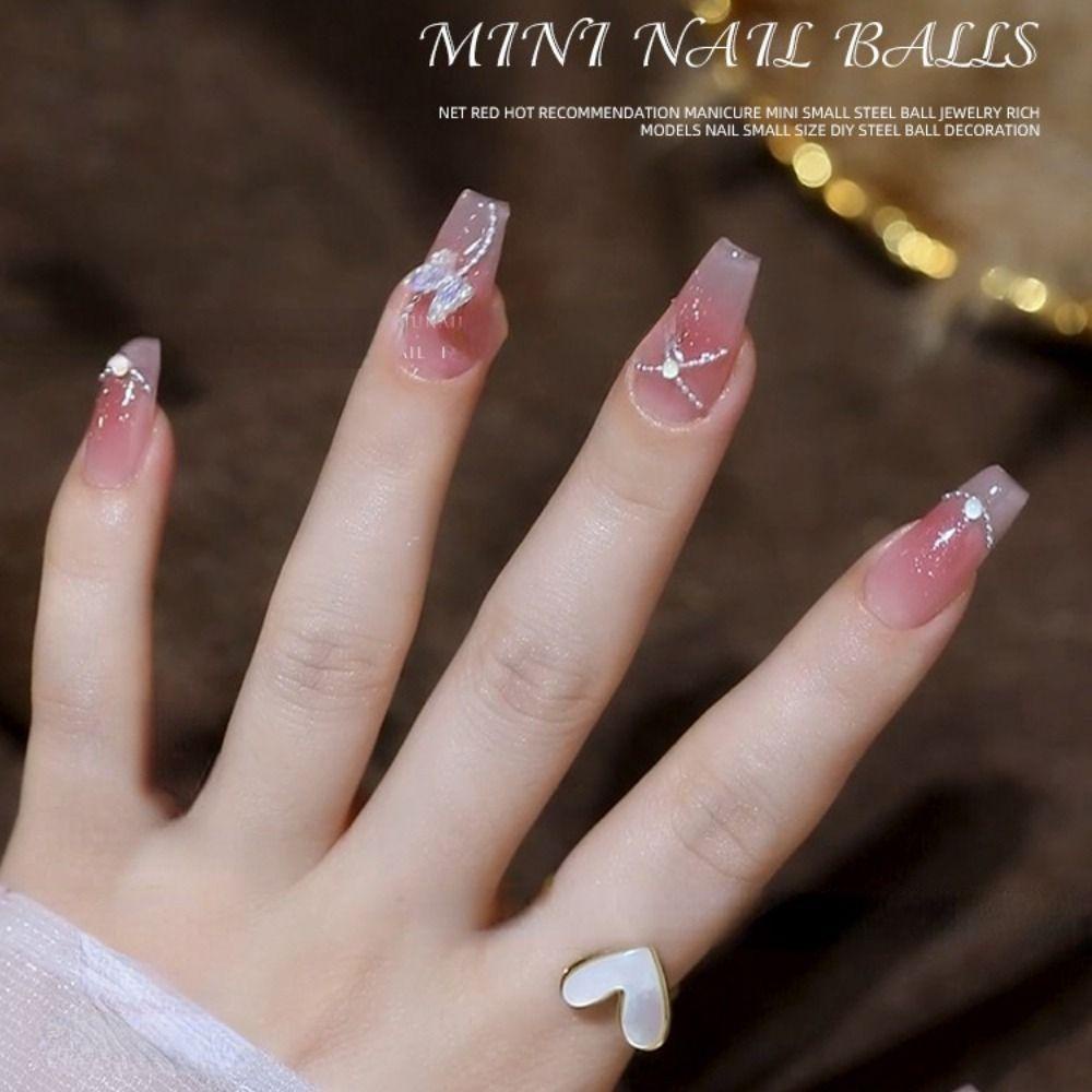 Needway Manik-Manik Nail Art 3D DIY Desain Kuku Tips Kuku Ornamen Manicuring Bagian Perhiasan Nail Art