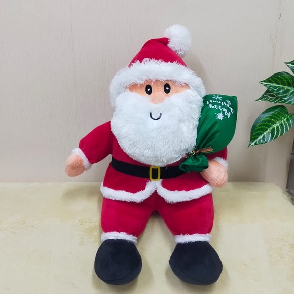 Boneka Natal Santa Jenggot 60cm/16&quot;/boneka christmas/boneka santa/Aksesoris Natal/Kado Natal