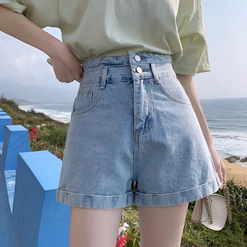 Shelby Highwaist Jeans Hot Pants / Celana Pendek Wanita / HotPants / Celana Pendek Jeans