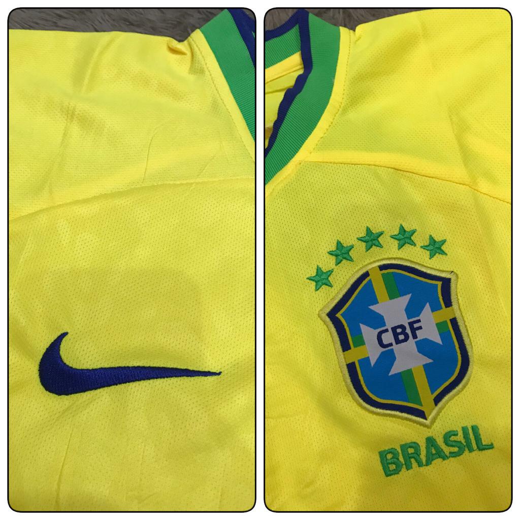 Jersey bola brazil home piala dunia 2022 - 2023 grade ori