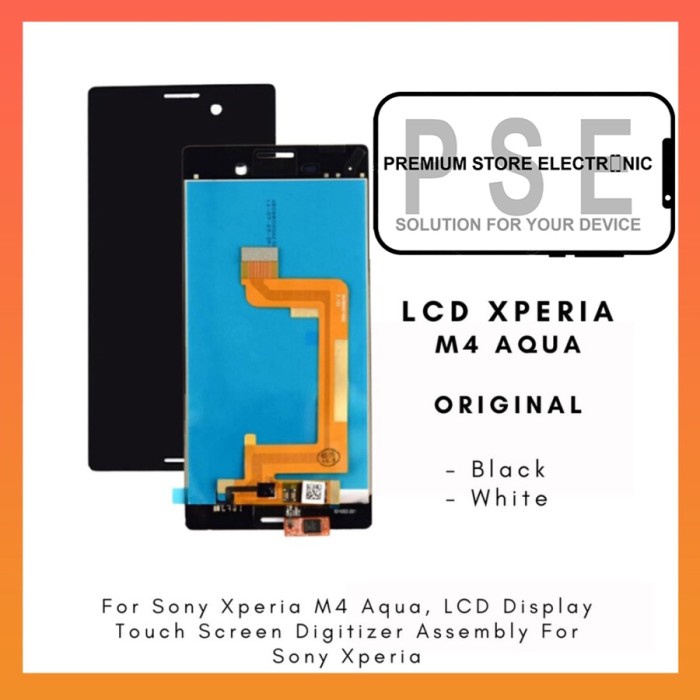 LCD Xperia M 4 Aqua ORIGINAL Fullset Touchscreen Garansi 1 Bulan