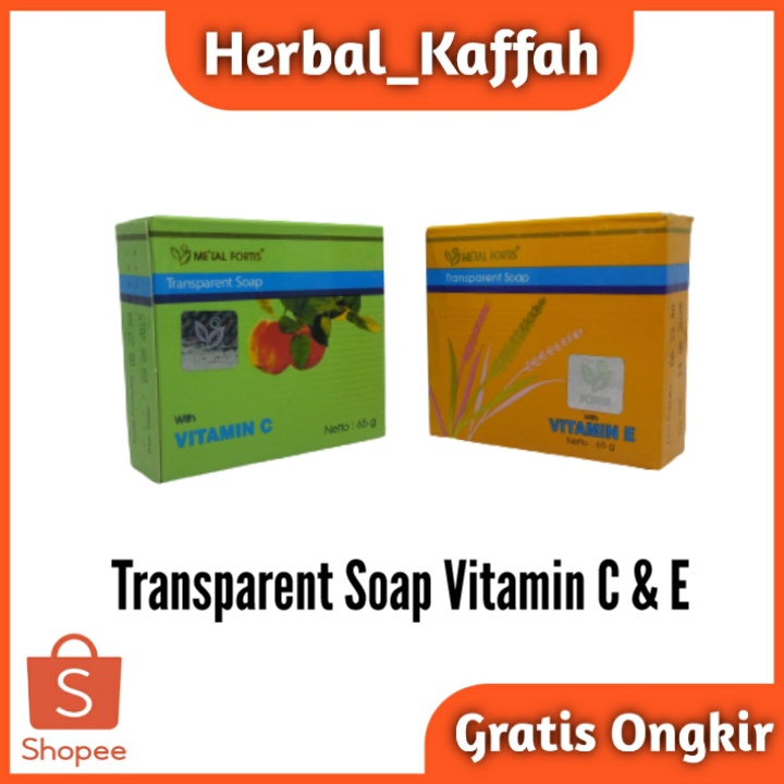 Sabun Metal Fortis Original Transparent Soap 65gr BPOM Vitamin C Vitamin E Menjaga Kelembaban Kulit