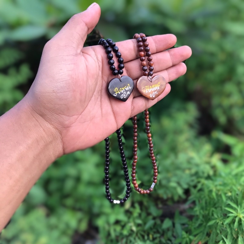 Kalung Wanita Love Nama Custom Full Butir Kaokah Kokka Kaukah Kaoka Koka Asli