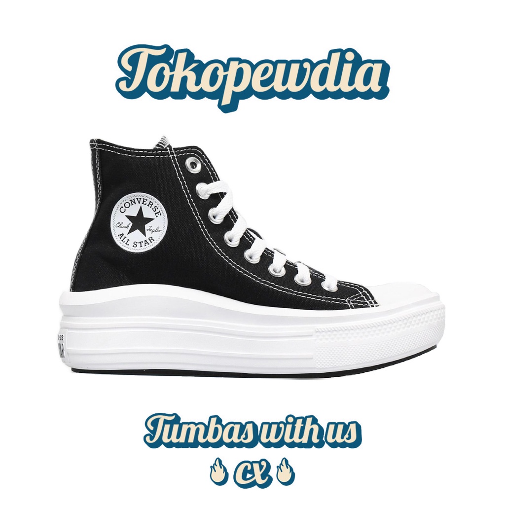 Converse Chuck Taylor All Star Hi Move Platform Black White