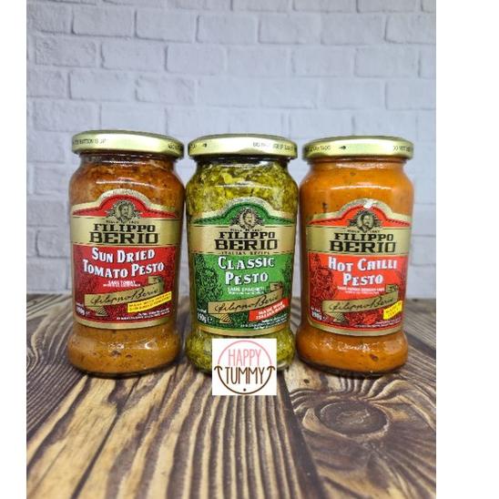 

10.10 Flash Sale Filippo berio classic pesto pasta sauce 190gr tomato hot chilli saus spagetty !