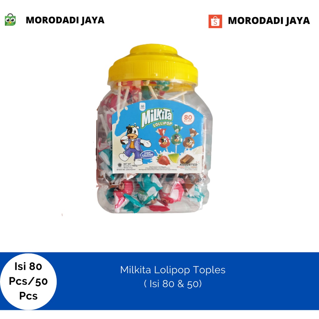 

Permen Milkita Lolipop Toples