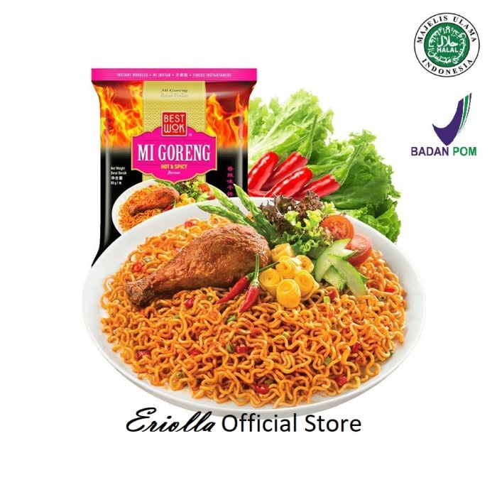 

NEW BEST WOK Mi Goreng Original Hot & Spicy Blackpepper Seafood Mie Instan - Hot & Spicy