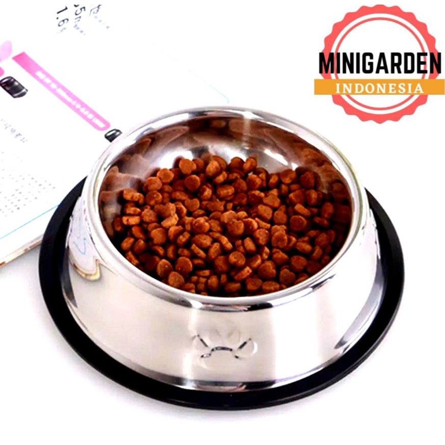 PET BOWL STAINLESS STEEL ANTI SLIP tempat makan minum anjing kucing