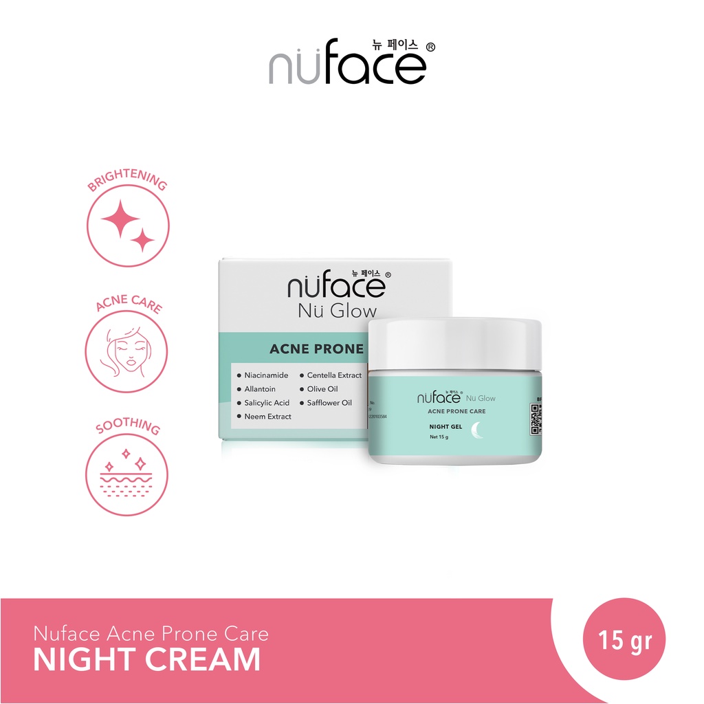 Jual Nuface Nu Glow Acne Prone Care Night Gel Shopee Indonesia