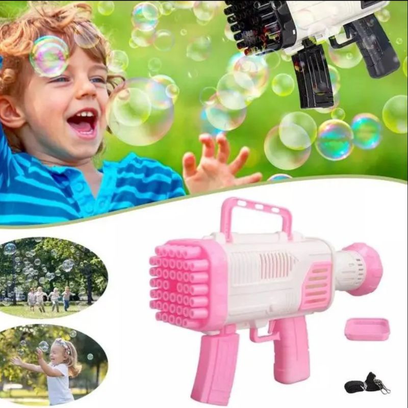 LED Bubble Gun Bazooka 69 Lubang // Pistol Gelembung 69 Lubang // Big Bubble Gun // Bubble Gun Jumbo