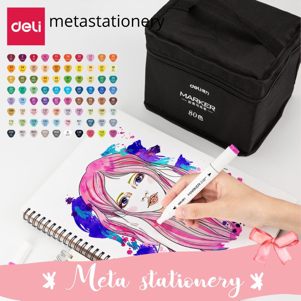 

Sketch Marker With Bag / Spidol Warna 70807 Deli