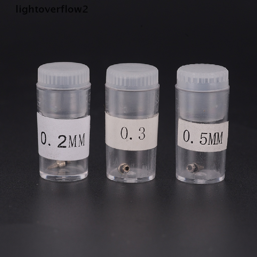 (lightoverflow2) 1pc nozzle Airbrush Pengganti 0.2 / 0.3 / 0.5mm + Jarum