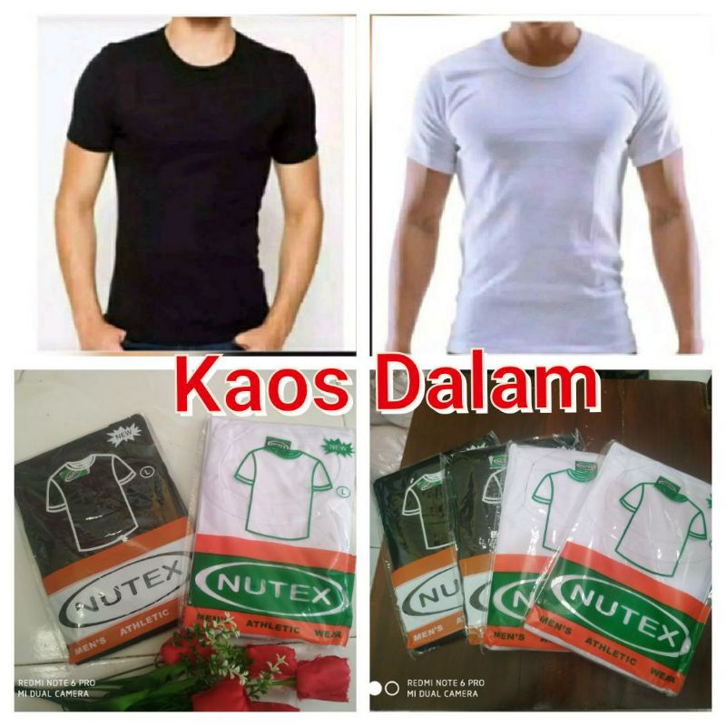 Kaos baju dalam pria laki laki cowok dewasa jumbo putih singlet kutang dalaman hitam oblong