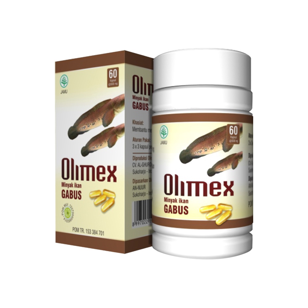 Kapsul Olimex Ekstrak Minyak Ikan Gabus Asli Kutuk - Kapsul Pasca Operasi ASLI 100% - Ekstrak Albumin Albusmin Sari Kutuk Ikan Gabus Luka 5x Lebih Cepat Kering Asi Booster - olimax obat Luka Diabetes