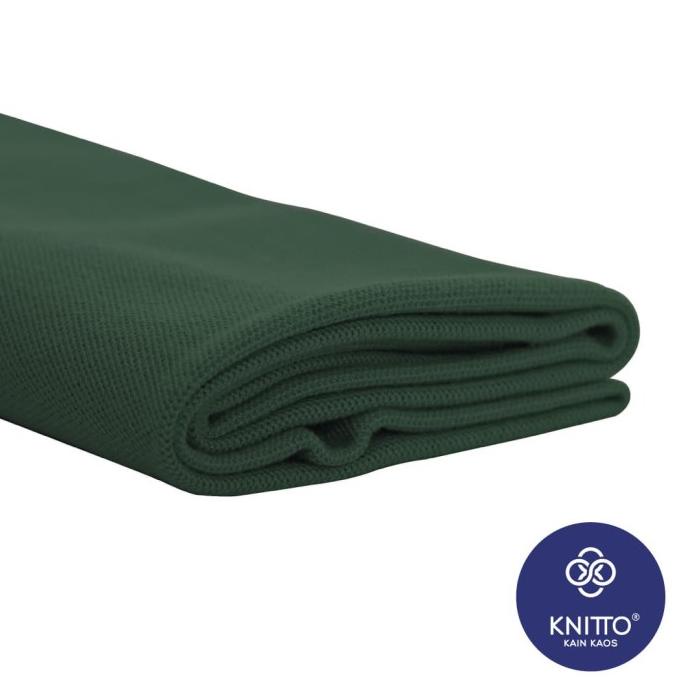 KAIN CVC PIQUE HEXAGON 24S HIJAU TNI (BAHAN KAOS)