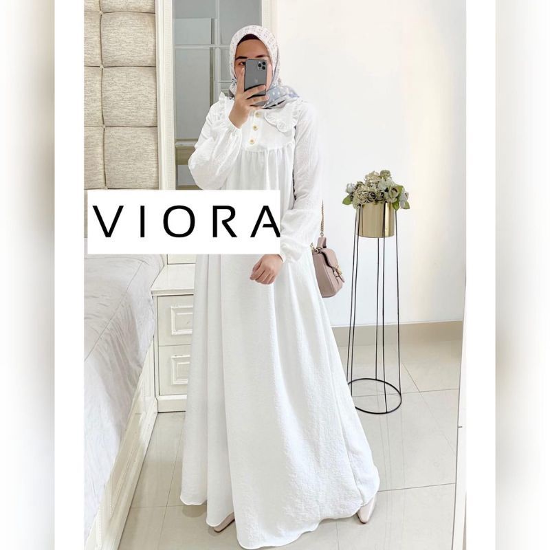 [Fashion Muslim] Gamis VIORA ARKANI TIMOTI crinkle airflow Maxy dress gamis terbaru 2023 kekinian terlaris