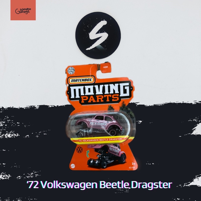 Matchbox 72 Volkswagen Beetle Dragster Moving Parts Diecast