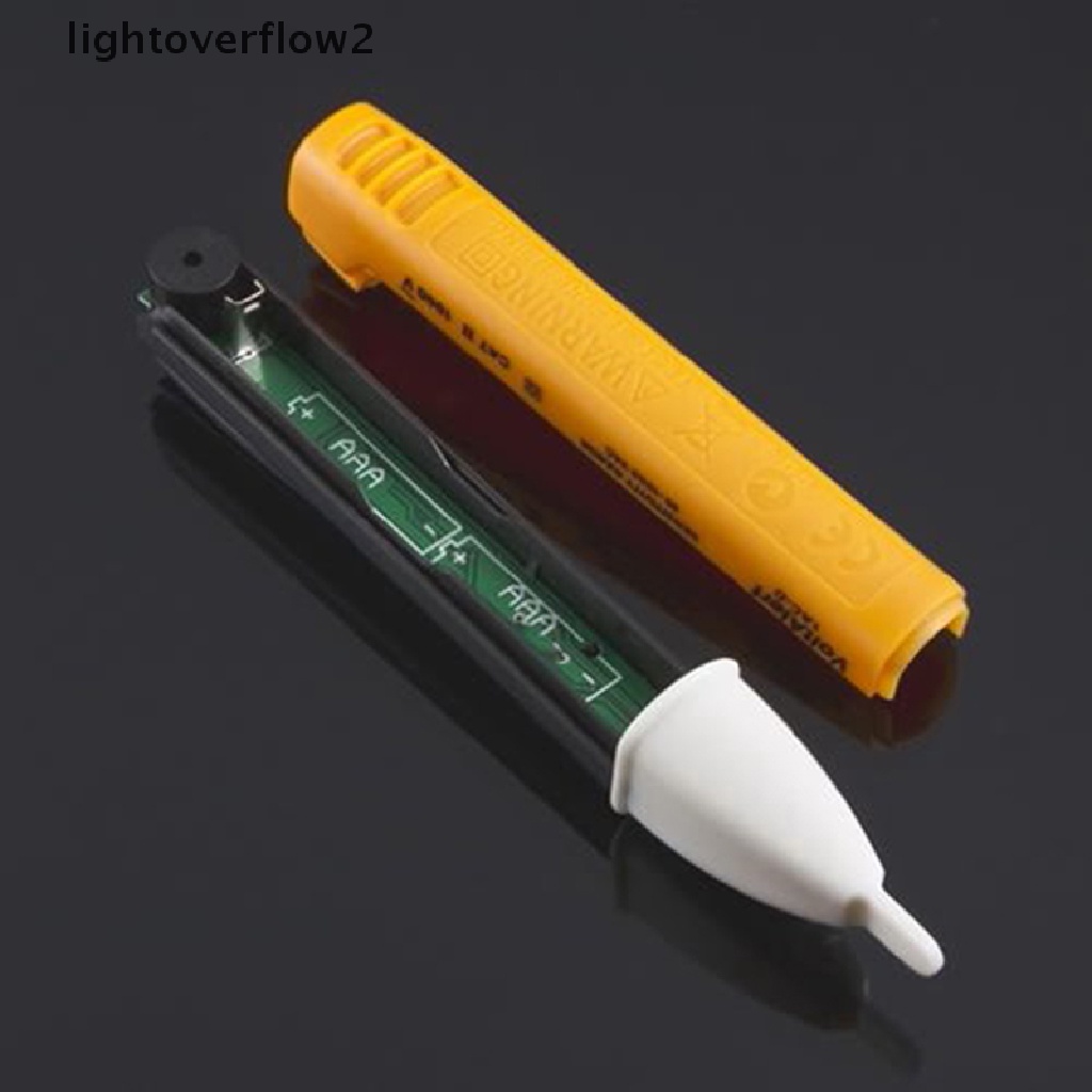 (lightoverflow2) Pena Tester Sensor Tegangan Listrik Non-Kontak AC 90-1000V Dengan Lampu LED (ID)