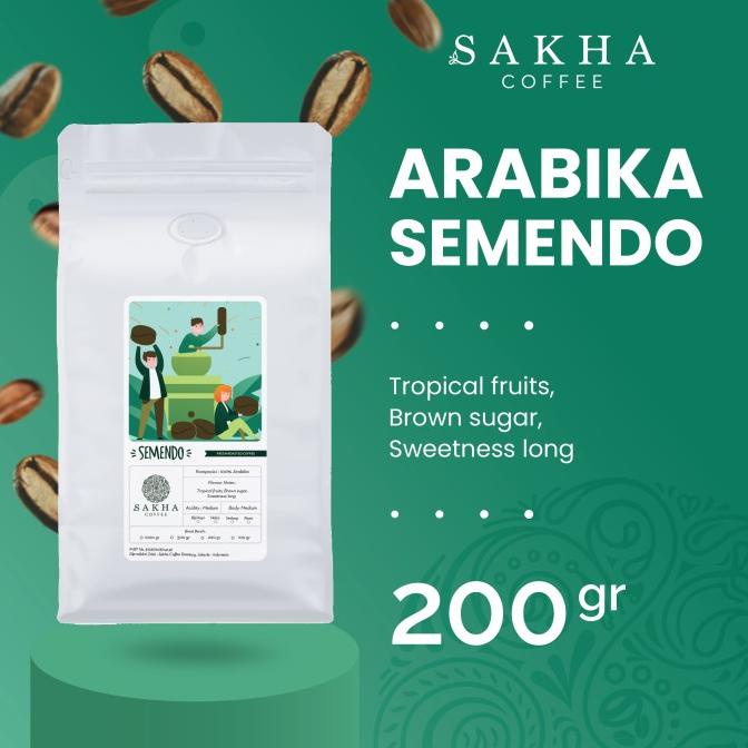 

Kopi Arabika Semendo Arabica Coffee Beans 200gr Roast Bean Biji Bubuk