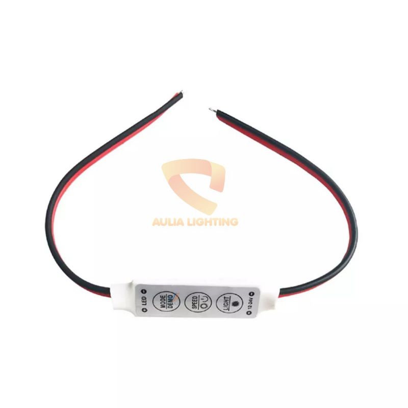 CONTROLLER 12V-24V LED STRIP LED MODUL MINI 1 WARNA PENGATUR REDUP TERANG MODE