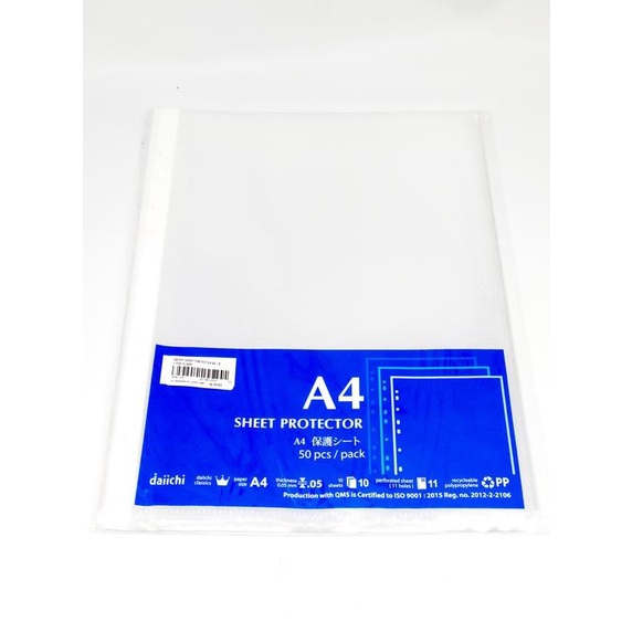 

Daiichi Sheet Protector A4 / 50 Pop Clear