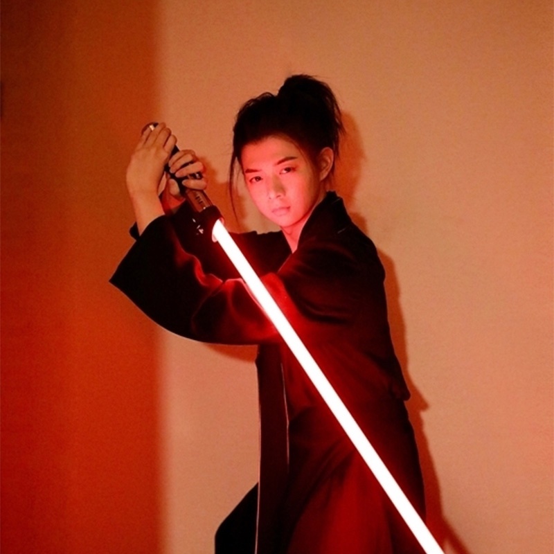 2pcs/set Lightsaber Star Wars Pedang Laser Star Wars Laser Sword Star Wars Merah Dan Biru