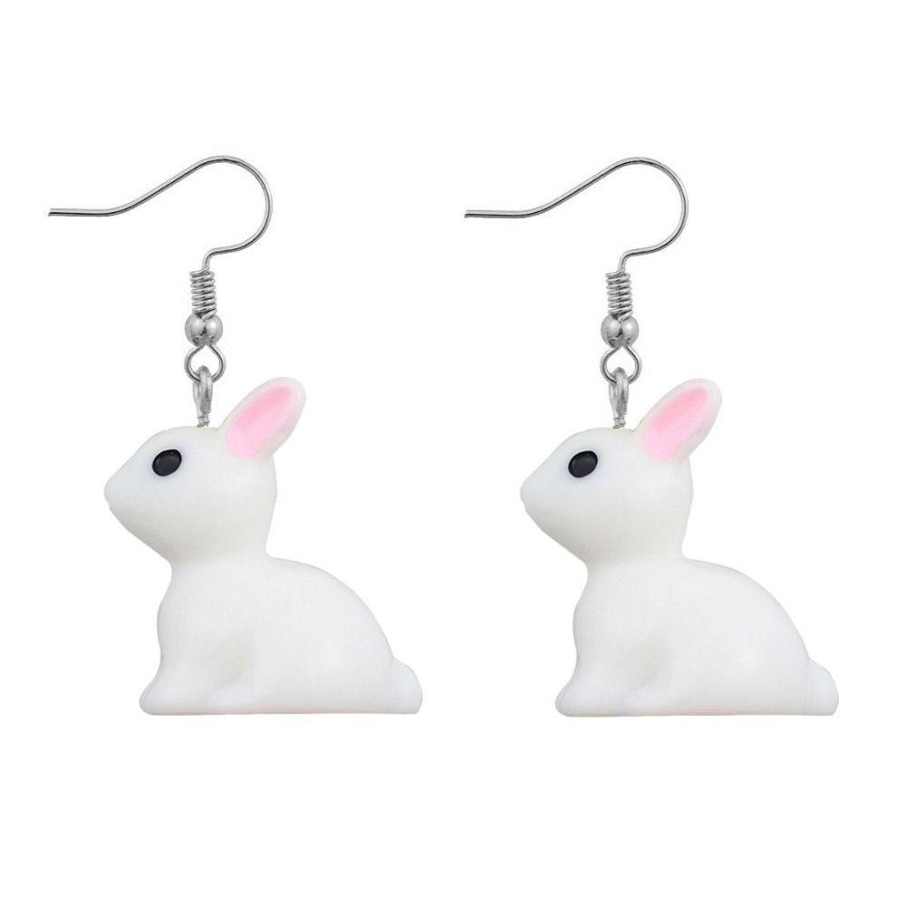 Mxbeauty Rabbit Drop Earrings Trendy Fashion Kreatif Hewan Earwear Hadiah Tahun Baru Anting Gaya Korea