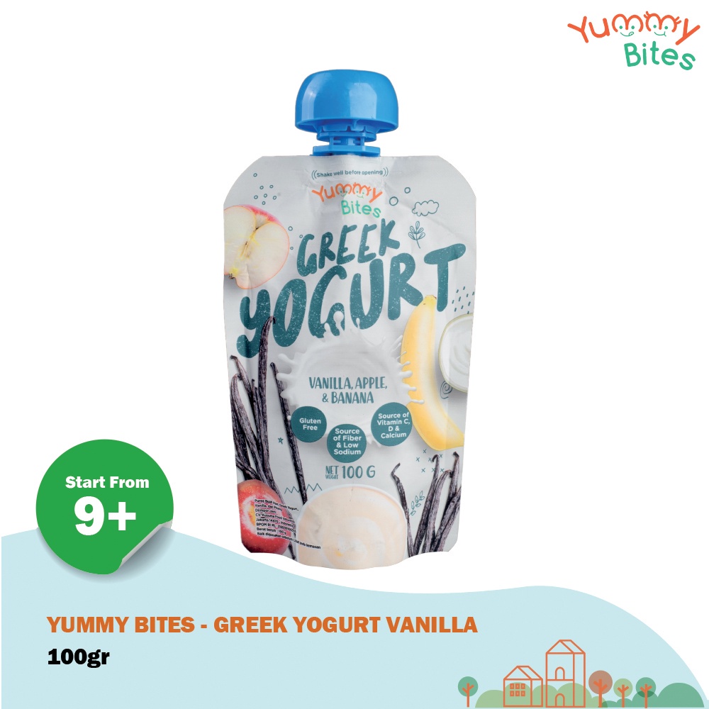 

YUMMY BITES GREEK YOGURT VANILLA, APPLE, & BANANA - 9m+ - 100g