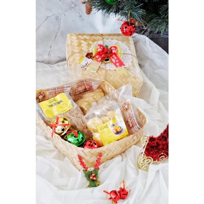 

CHRISTMAS HAMPERS BAMBOO BOX / HAMPERS NATAL / KADO NATAL EW5346WED