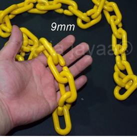 Murah Meriah rantai plastik besar (kuning) 9mm / rantai plastik distro / gantungan