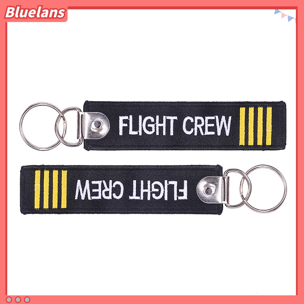 Gantungan Kunci Model Double Ring Flight Crew Bordir Untuk Hadiah