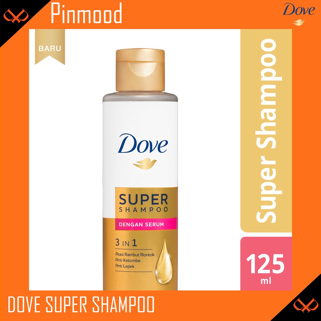 Jual DOVE 3 IN 1 SUPER SHAMPOO [ 125 ML ] HAIR SERUM ANTI LEPEK ANTI