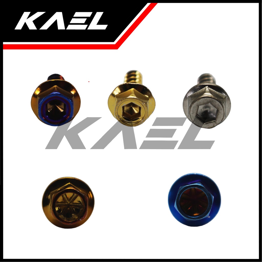 Baut Body Probolt 2 Kunci-Flower Yamaha Gold-Chrome-Twotone Baud Bodi Cover 2-Two Tone Beat FI-F1-Pop-eSP-Street/Vario 110-125-150/Mio M3-Z-S-Smile-Sporty/Scoopy-New LED/NMAX/PCX/Aerox/Soul GT/X-Ride/Spacy/Fino-Old-Lama-New Probol