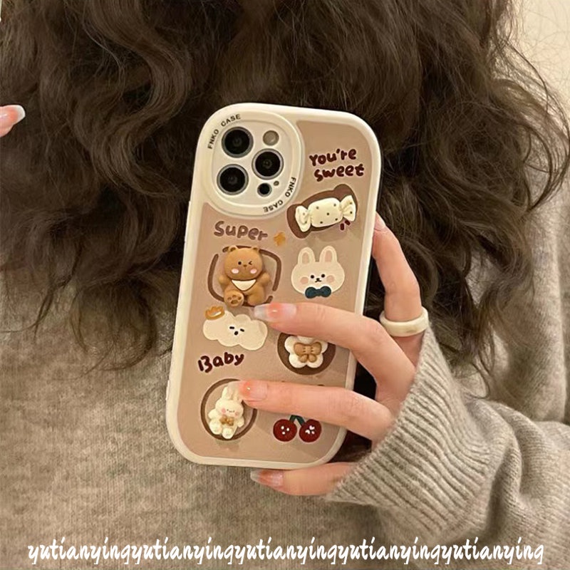 Soft Case Desain Kartun Boneka Kelinci Beruang 3D Gaya Korea Untuk Redmi Note 10 8 9 9 11s 11Pro 9T 9C NFC 10A 10 9 9A 9Pro 10s 9Pro 9s